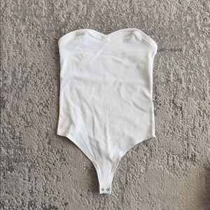 Abercrombie & Fitch Cream Ribbed Kids Bodysuit
